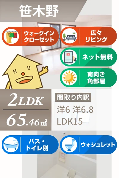 アムール21 B棟 B103のお部屋の特徴