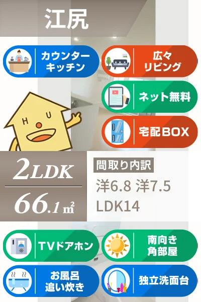 リヴェール北島 203のお部屋の特徴