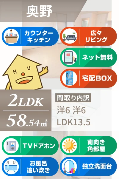 グランパルク 203のお部屋の特徴