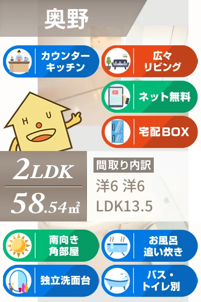 グランパルク 302のお部屋の特徴