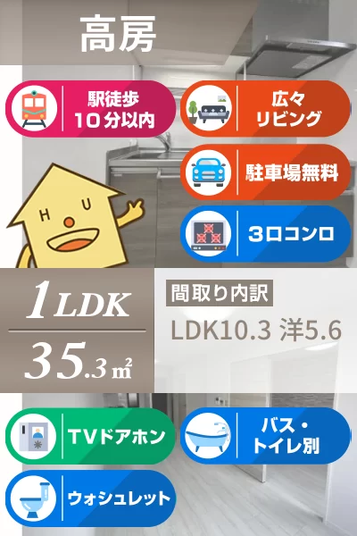 ディアスみき 203のお部屋の特徴