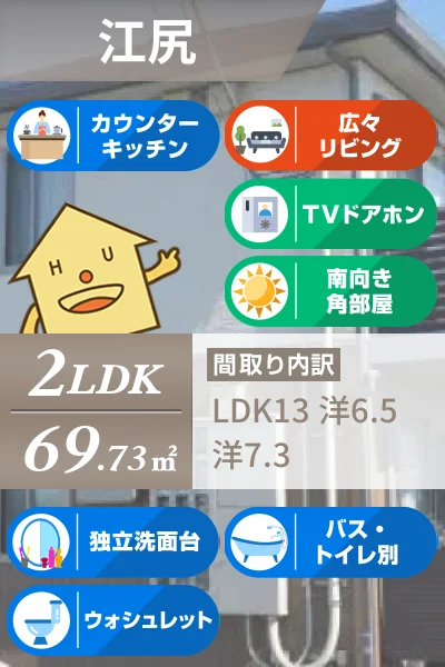 すまいる倶楽部 206のお部屋の特徴
