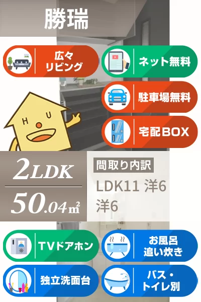 バリュージュ萌芽 A棟 201のお部屋の特徴