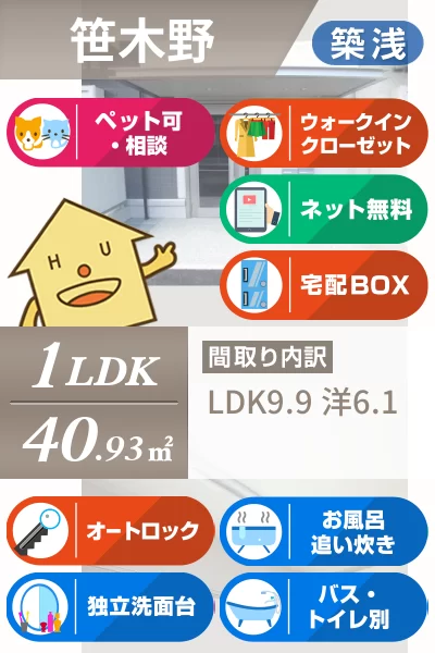 アムール21 F棟 101のお部屋の特徴