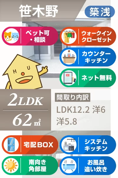 アムール21 F棟 203のお部屋の特徴