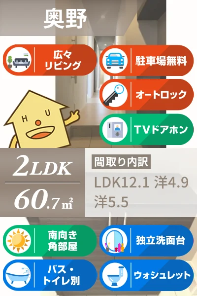 シャーメゾンフォーレ藍住 101のお部屋の特徴