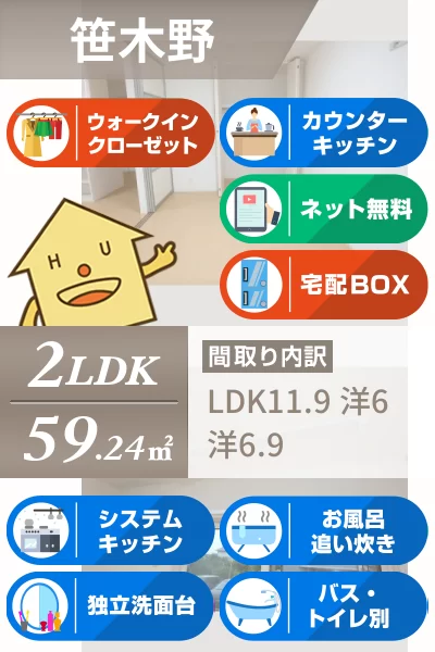 アムール21 E棟 E103のお部屋の特徴