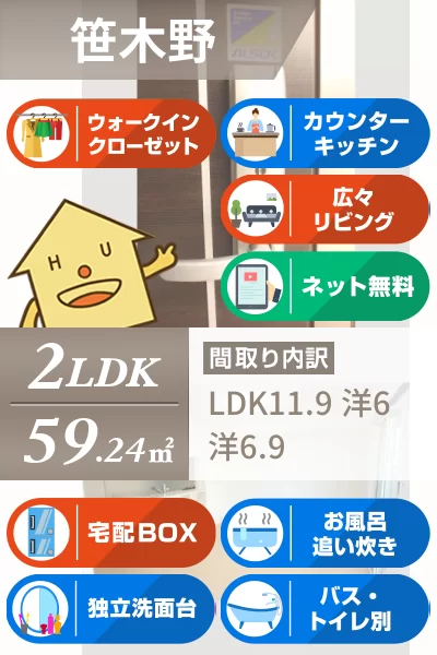アムール21 E棟 E105のお部屋の特徴