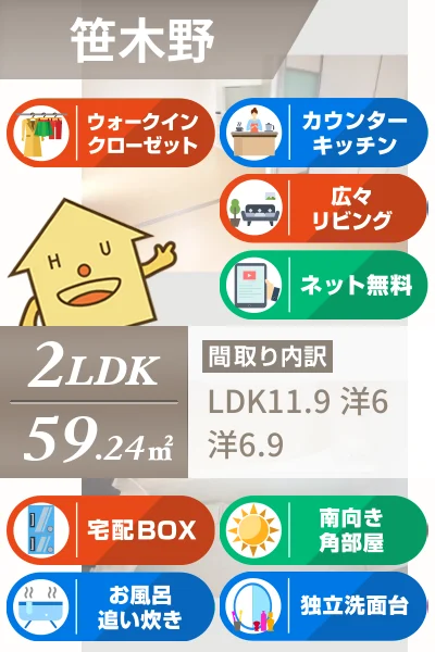 アムール21 E棟 E108のお部屋の特徴