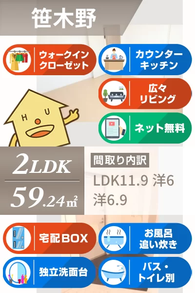 アムール21 E棟 E203のお部屋の特徴