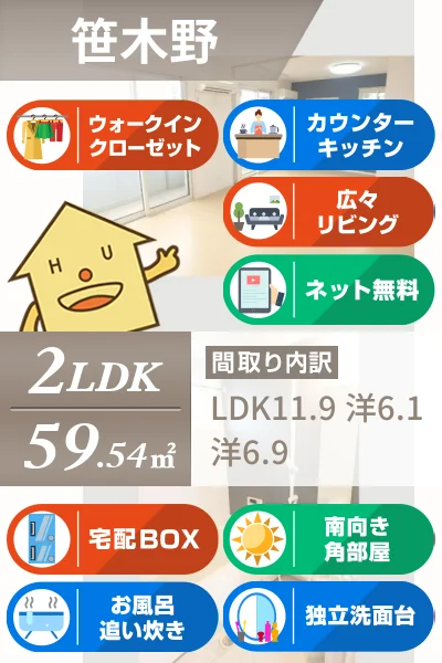 アムール21 E棟 E210のお部屋の特徴