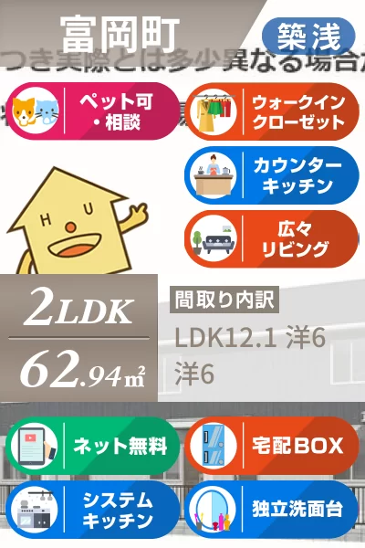 フィオーレガーデン阿南 202のお部屋の特徴