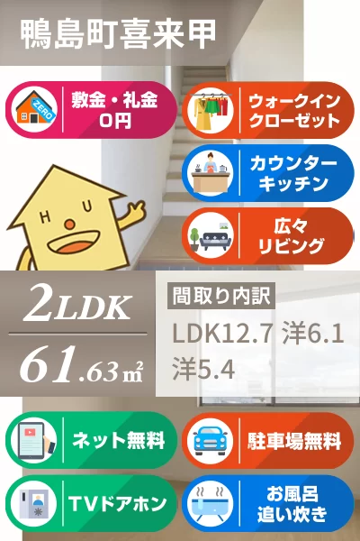 シャーメゾン鴨島 A棟 201のお部屋の特徴