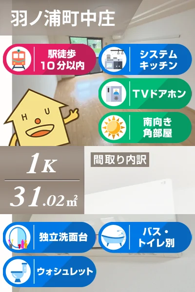 ルミナスハイム羽浦II 105のお部屋の特徴