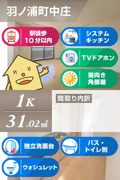 ルミナスハイム羽浦II 205のお部屋の特徴